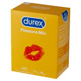 Durex Pleasure, condom set, 40 pieces