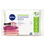 Nivea Cleansing Wipes, lingettes démaquillantes 3 en 1 apaisantes, peaux sèches et sensibles, 25 pièces