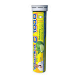 Vitamina C 1000 Uniphar, aromă de lămâie verde, 20 comprimate efervescente