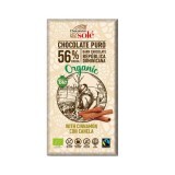 Ciocolata neagra ecologica cu scortisoara 56% cacao, 100g, Pronat