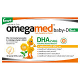 Omegamed Baby+D 6m+, DHA + vitamina D, peste 6 luni, 30 de capsule cu sistem de răsucire