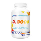 Allnutrition D3 8000, vitamina D 200 µg, 120 comprimate