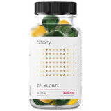 Aifory CBD Gummies 300 mg, boabe de jeleu, aromă de lămâie-măr, 30 bucăți