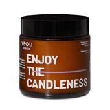 Veoli Botanica Enjoy The Candleness, lumânare vegană de masaj cu 40% unt de shea și ulei de semințe de prune, 100 ml