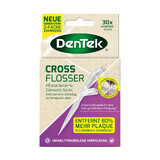 DenTek Cross Flosser, scobitori cu ață dentară, 30 bucăți