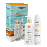 Set Sesderma, C-Vit Radiance, latte corpo illuminante, 250 ml + Repaskin, spray solare trasparente, SPF 50, 200 ml 