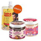 Set Supersonic Sweet &amp; Legal, cremă de arahide, 160 g + cremă de arahide, 160 g + tub de putere, 50 g gratis