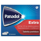 Panadol Extra 500 mg + 65 mg, 12 comprimate