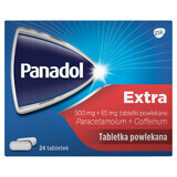 Panadol Extra 500 mg + 65 mg, 24 comprimate filmate