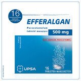 Efferalgan 500 mg, 16 comprimate efervescente