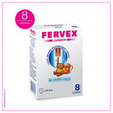 Fervex Junior 280 mg + 100 mg + 10 mg, granulat pentru soluție orală, 8 plicuri