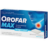 Orofar Max 2 mg + 1 mg, aromă de mentă, 30 pastile tari