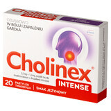 Cholinex Intense 2,5 mg + 1,2 mg, aromă de mure, 20 pastile tari