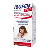 Ibufen per bambini Forte gusto fragola 200 mg/ 5 ml, sospensione orale da 3 mesi, 100 ml