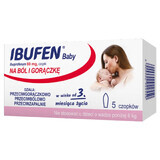 Ibufen Baby 60 mg, supposte da 3 mesi, 5 unità