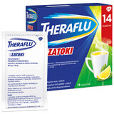 Theraflu Zatoki 650 mg + 10 mg, pulbere pentru soluție orală, 14 pliculețe