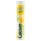 Calciu + vitamina C, aromă de lămâie, 20 comprimate efervescente