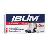 Ibum pentru copii 125 mg, supozitoare de la vârsta de 2 ani, 10 bucăți