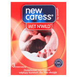 Unimil New Caress Wet N'Wild, prezervative extra umezite, 3 bucăți