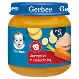 Gerber Dinner, legume cu vițel, după 5 luni, 125 g