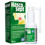 Hascosept 1,5 mg/g, soluție pentru uz oral, spray, 30 g