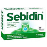 Sebidin 5 mg + 50 mg, 20 pastiglie