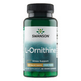 Swanson L-Ornithine, L-Ornithine 500 mg, 60 capsule vegetariene