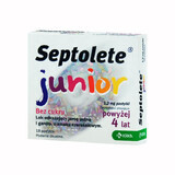 Septolete Junior 1,2 mg, pentru copii cu vârsta peste 4 ani, aromă de cireșe, 18 pastile