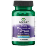 Swanson Triple Magnesium Complex, magneziu 400 mg, 30 capsule