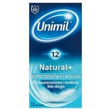 Unimil Natural+, prezervative clasice, 12 bucăți