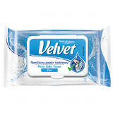 Hârtie igienică Velvet Pure, umezită, cu clip, 42 bucăți