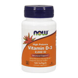 Now Foods, Vitamina D3 2000 UI, 120 capsule