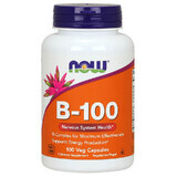 Now Foods B-100, complex de vitamine B, 100 capsule