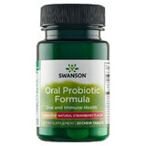 Swanson Oral Probiotic Formula, aromă de căpșuni, 30 pastile