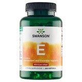 Swanson E, vitamina E naturală 400 UI, 250 capsule gel