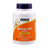 Now Foods Borage Oil 1000 mg, ulei de semințe de borage, 120 capsule