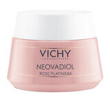 Vichy Neovadiol Rose Platinium, cremă de față cu trandafir pentru întărirea și revitalizarea tenului matur și lipsit de strălucire, 50 ml