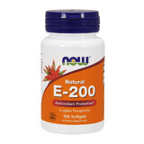 Now Foods Natural E-200, vitamina E, 100 capsule gel