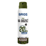 Bros, spray de îmbrăcăminte împotriva căpușelor, DEET 20%, 90 ml