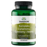 Swanson Cinnamon Gymnema Mulberry Complex, scorțișoară, gymnema și mure, 120 capsule