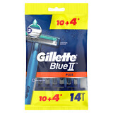 Gillette Blue II Plus, aparate de ras de unică folosință, 10 buc + 4 buc