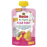 Holle, mousse de fructe într-un tub, Pear Pony, pere, piersici și zmeură, după 8 luni, 100 g