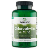 Swanson Chlorophyllin &amp; Mint, clorofilă cu mentă, 500 comprimate masticabile