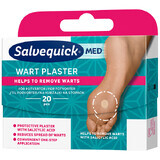 Salvequick Med Wart Patch, pentru negi, cu acid salicilic, 20 bucăți