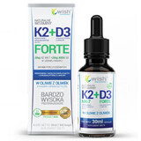 Wish Natural Vitamina K2 MK7 + D3 Forte, picături, 30 ml