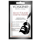 Yoskine Geisha-Maske Shiitake, Maske aus schwarzem Stoff zur Hydratation und Porenstraffung, 20ml