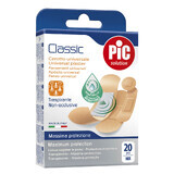 Pic Solution Classic, pansament gips, antibacterian, Mix, 20 bucăți