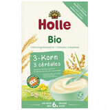 Holle 3 cereale terci Bio, cereale integrale, fără lapte, după 6 luni, 250 g