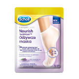 Scholl PediMask, mască hrănitoare pentru picioare cu ulei de lavandă, 1 pereche