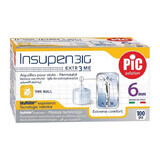 Pic Solution Insupen, ace pentru stilou cu insulină, 31G (0,25 mm) x 6 mm, 100 bucăți